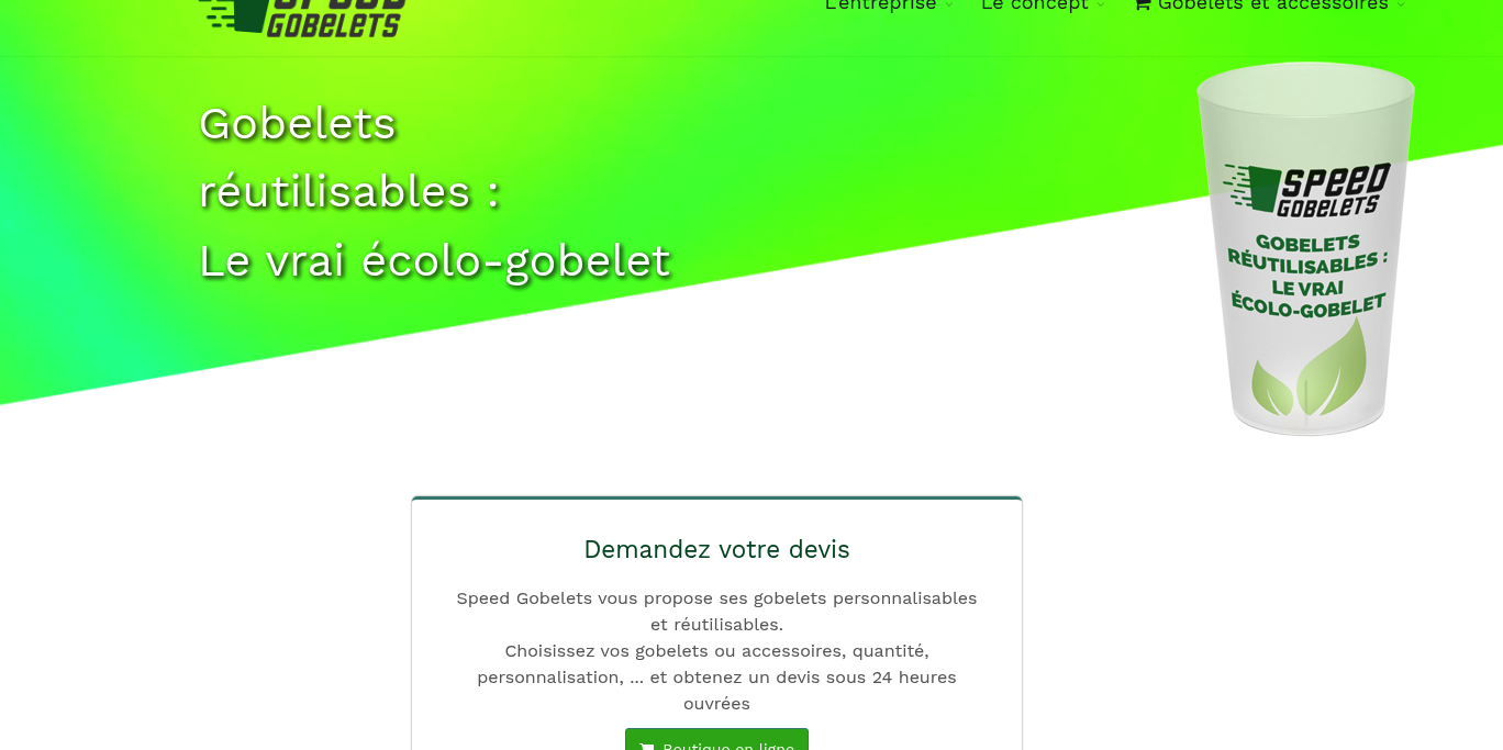 Aperçu Speed Gobelets